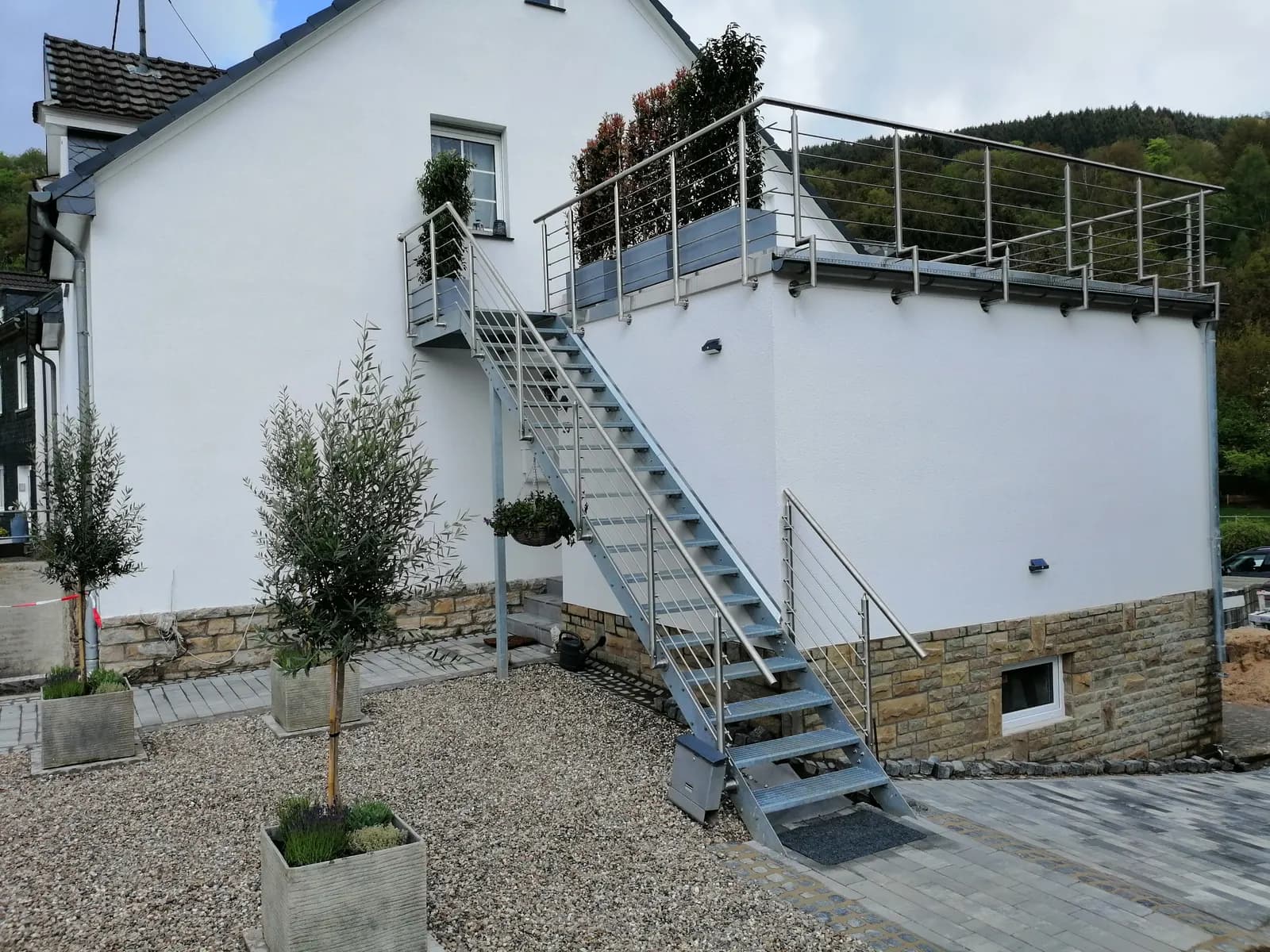 Terrasse, Außentreppe und Geländer, mafroe GmbH Engelskirchen
